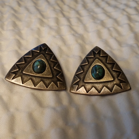 Vintage Turquoise Earrings/Native American/Western - Picture 1 of 5